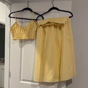 Lulu's Sunny Yellow Skirt Set
